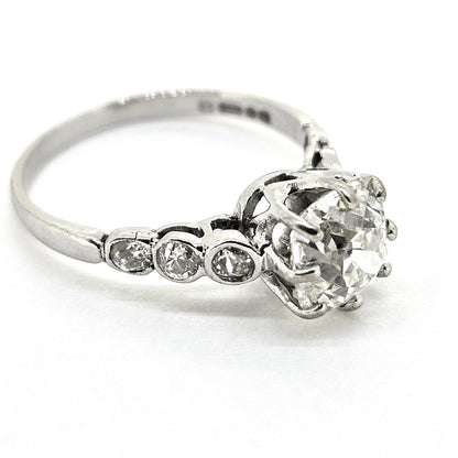 1.70ct Old Cut Diamond Solitaire Engagement Ring
