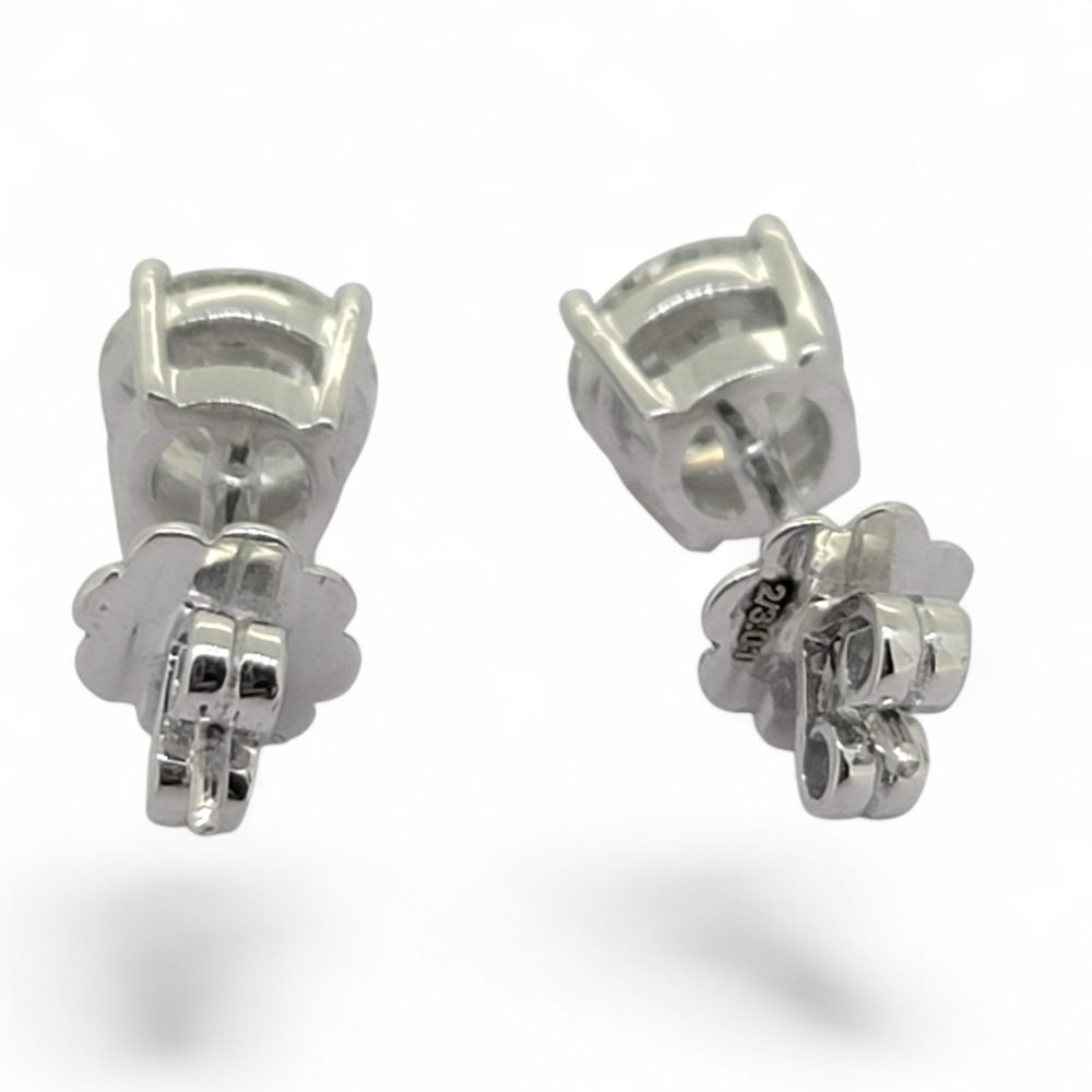 3ct Diamond Solitaire Stud Earrings, 3.01 carats