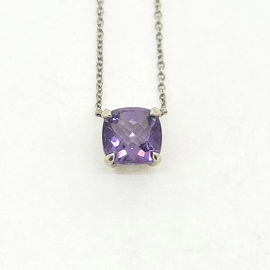 Pre Loved Tiffany and Co Amethyst Sparkler Pendant with Chain
