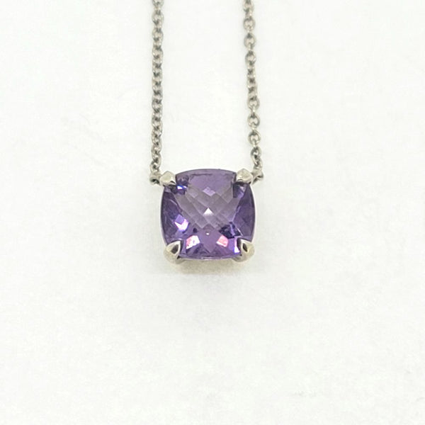 Pre Loved Tiffany and Co Amethyst Sparkler Pendant with Chain