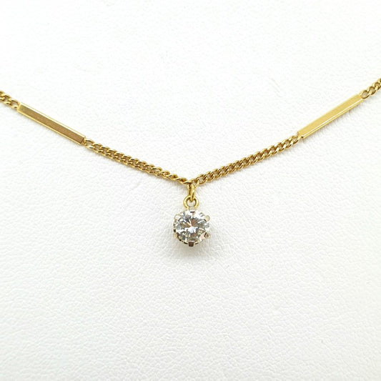 Diamond Solitaire Pendant with Chain