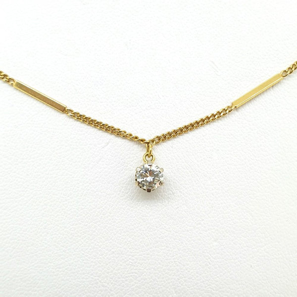 Diamond Solitaire Pendant with Chain