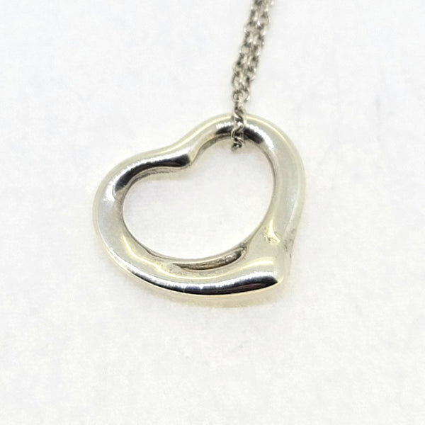 Tiffany and Co Elsa Peretti Silver Open Heart Pendant
