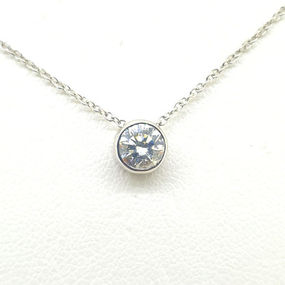 Single Stone 0.51ct Diamond Solitaire Pendant with Chain 18ct White Gold
