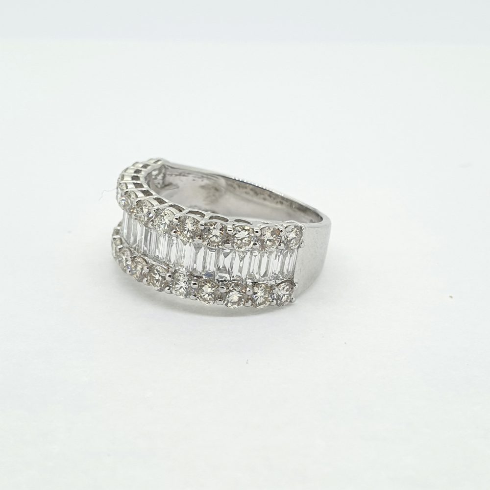 2.15ct Baguette and Brilliant Diamond Dress Ring