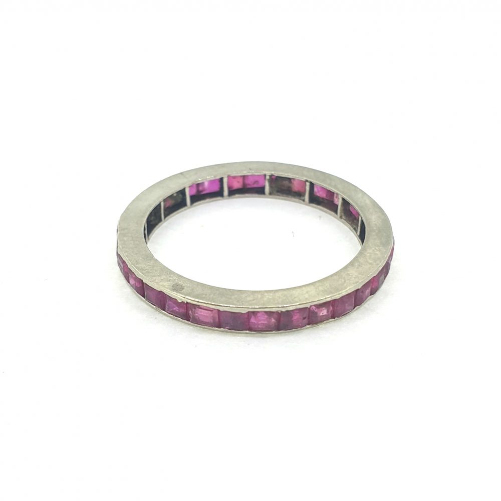 Ruby Full Eternity Ring in Platinum