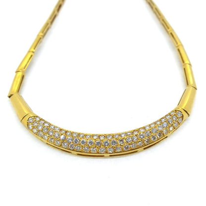 Retro 2ct Diamond Set 18ct Yellow Gold Collar Necklace