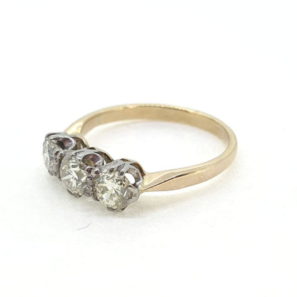 0.60ct Diamond Three Stone Engagement Ring in 18ct Yellow Gold