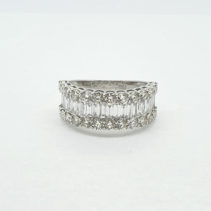 Baguette and Brilliant Diamond Dress Ring, 2.15 carats