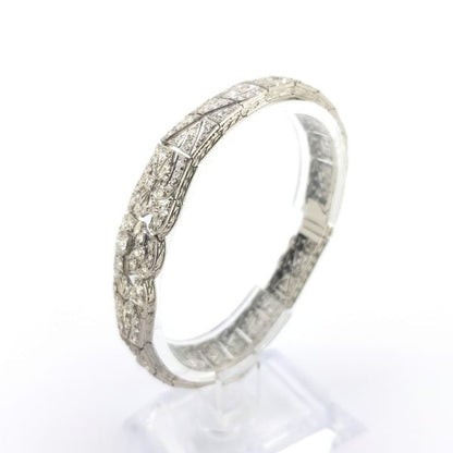 Art Deco Diamond Tapered Bracelet in Platinum