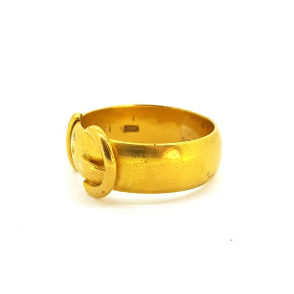Antique 18ct Yellow Gold Buckle Ring