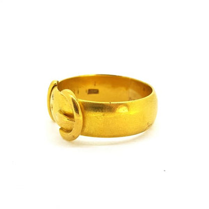Antique 18ct Yellow Gold Buckle Ring