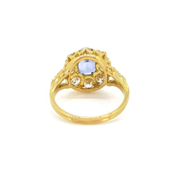 1.60ct Sapphire and Diamond Cluster Ring in 18ct Yellow Gold