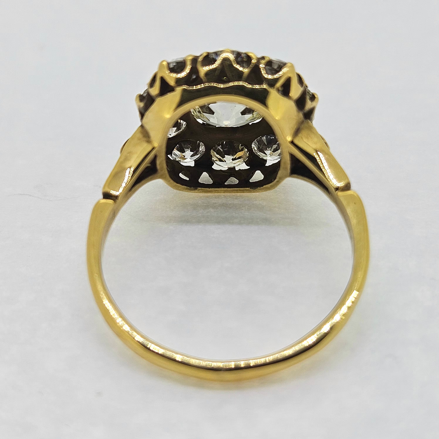 Antique Old Cut Diamond Cluster Ring, 3.24 carat total