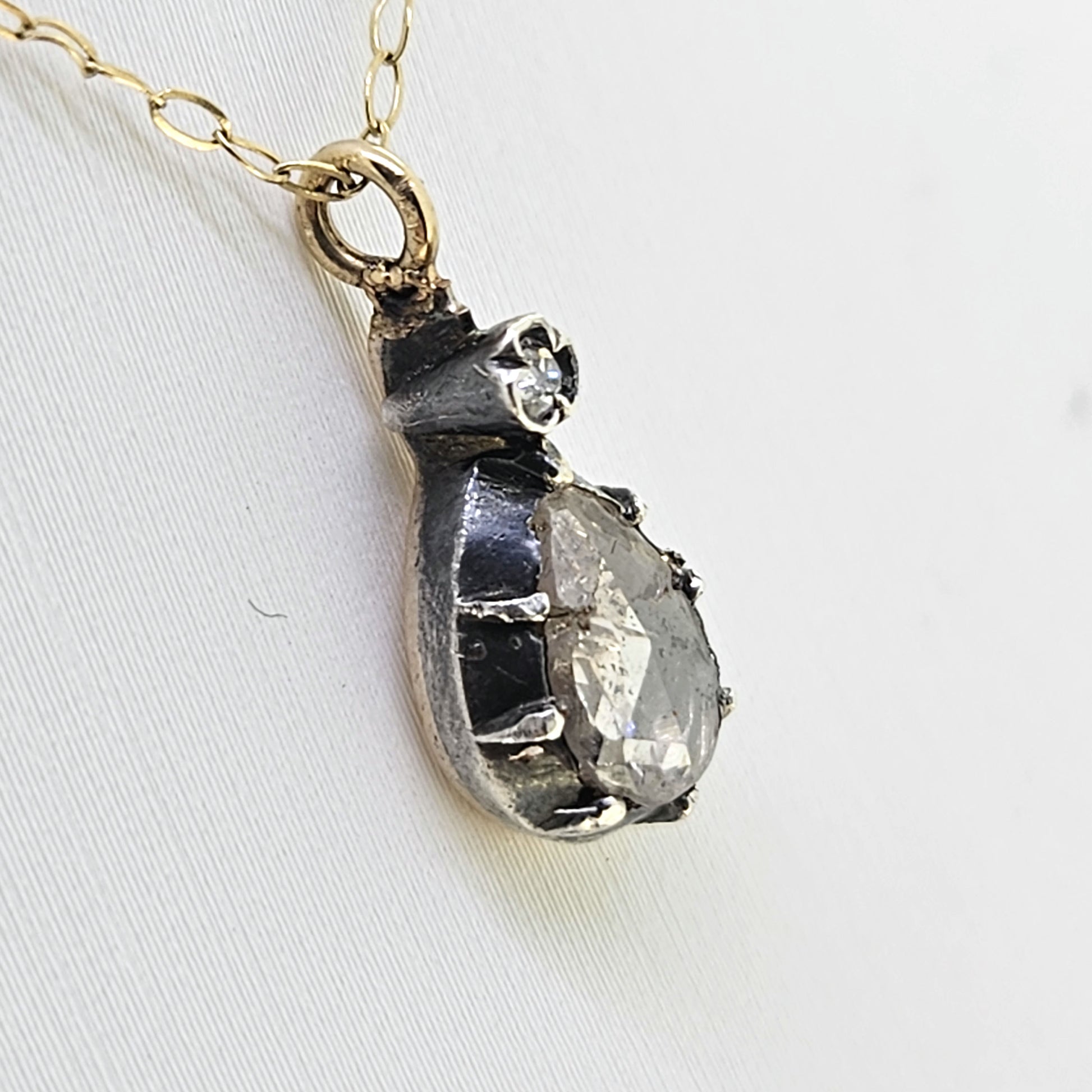 Georgian Diamond Pendant and Chain