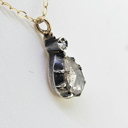 Georgian Diamond Pendant and Chain