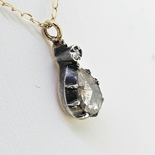 Georgian Diamond Pendant and Chain