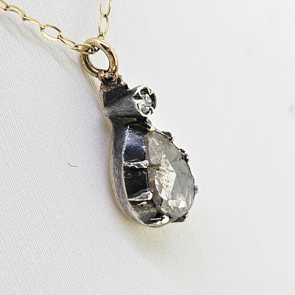 Georgian Diamond Pendant and Chain