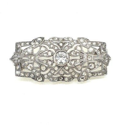 Art Deco Platinum and Diamond Brooch