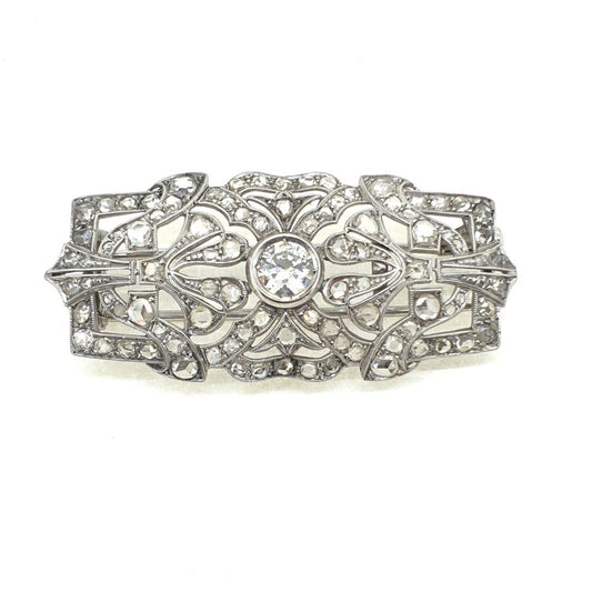 Art Deco Platinum and Diamond Brooch