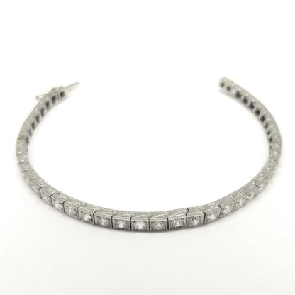 Antique Edwardian Diamond and Platinum Line Bracelet