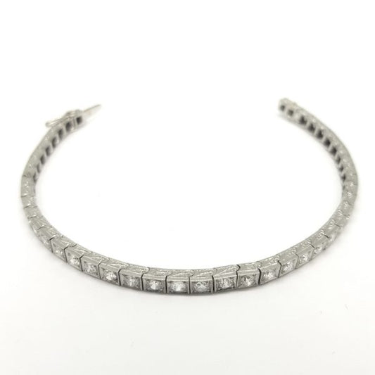 Antique Edwardian Diamond and Platinum Line Bracelet