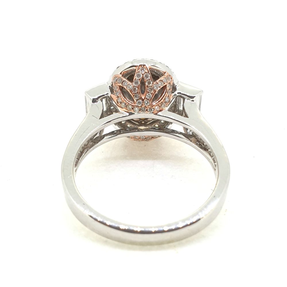 1.50ct Fancy Yellow Diamond Cluster Ring in 18ct Gold