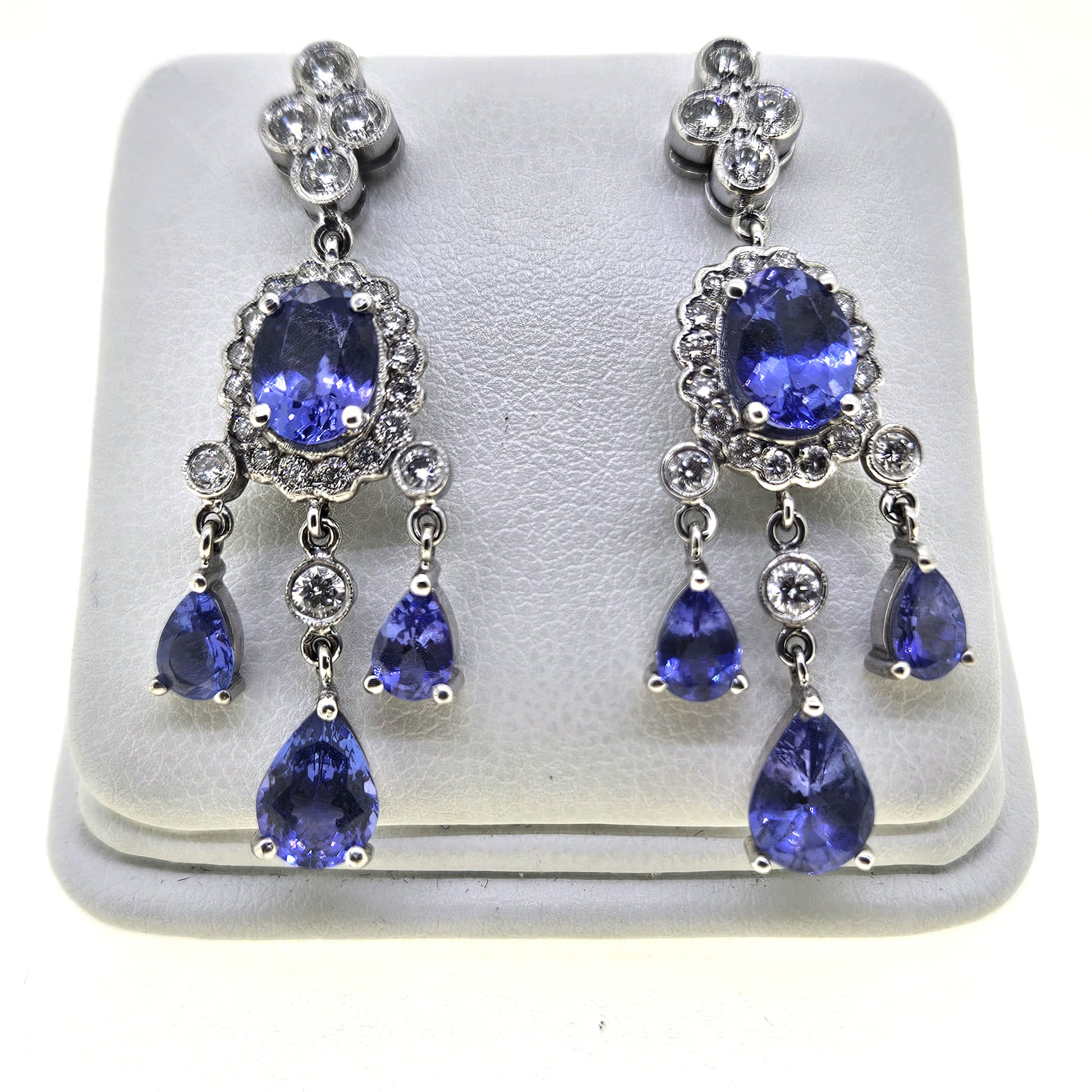 Tanzanite and Diamond earrings 