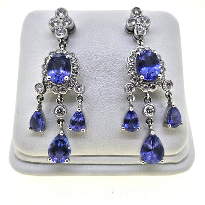 Tanzanite and Diamond earrings 