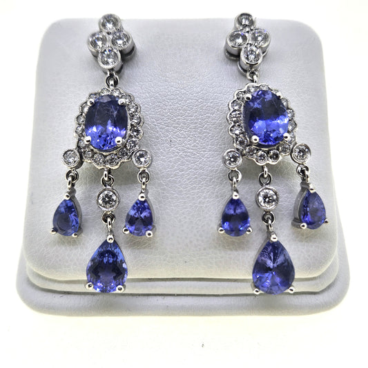 Tanzanite and Diamond earrings 