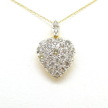 1.80ct Diamond Heart Shaped Pendant with Chain