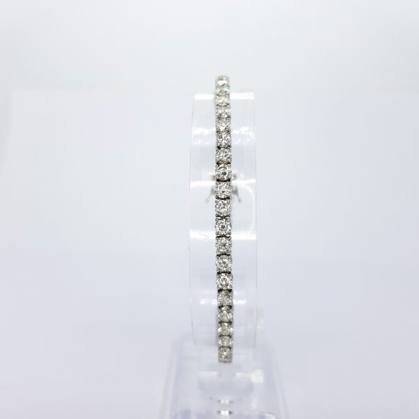Diamond Line Bracelet, 7.74 carat total, H Colour, 18ct white gold