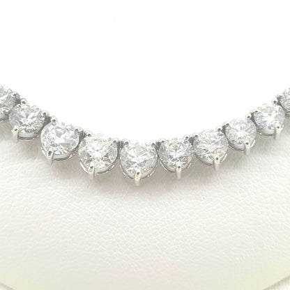 Graduated Diamond Line Necklace, 14.45 carats