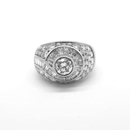 Geometric Diamond Bombe Dress Ring, 2.75 carats