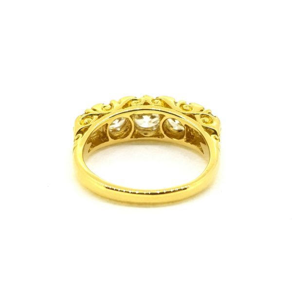 Antique Victorian 2.10ct Diamond Five Stone Ring in 18ct Yellow Gold