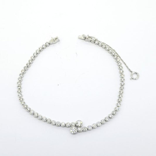 2.64ct Bezel Set Diamond Line Bracelet in 18ct White Gold