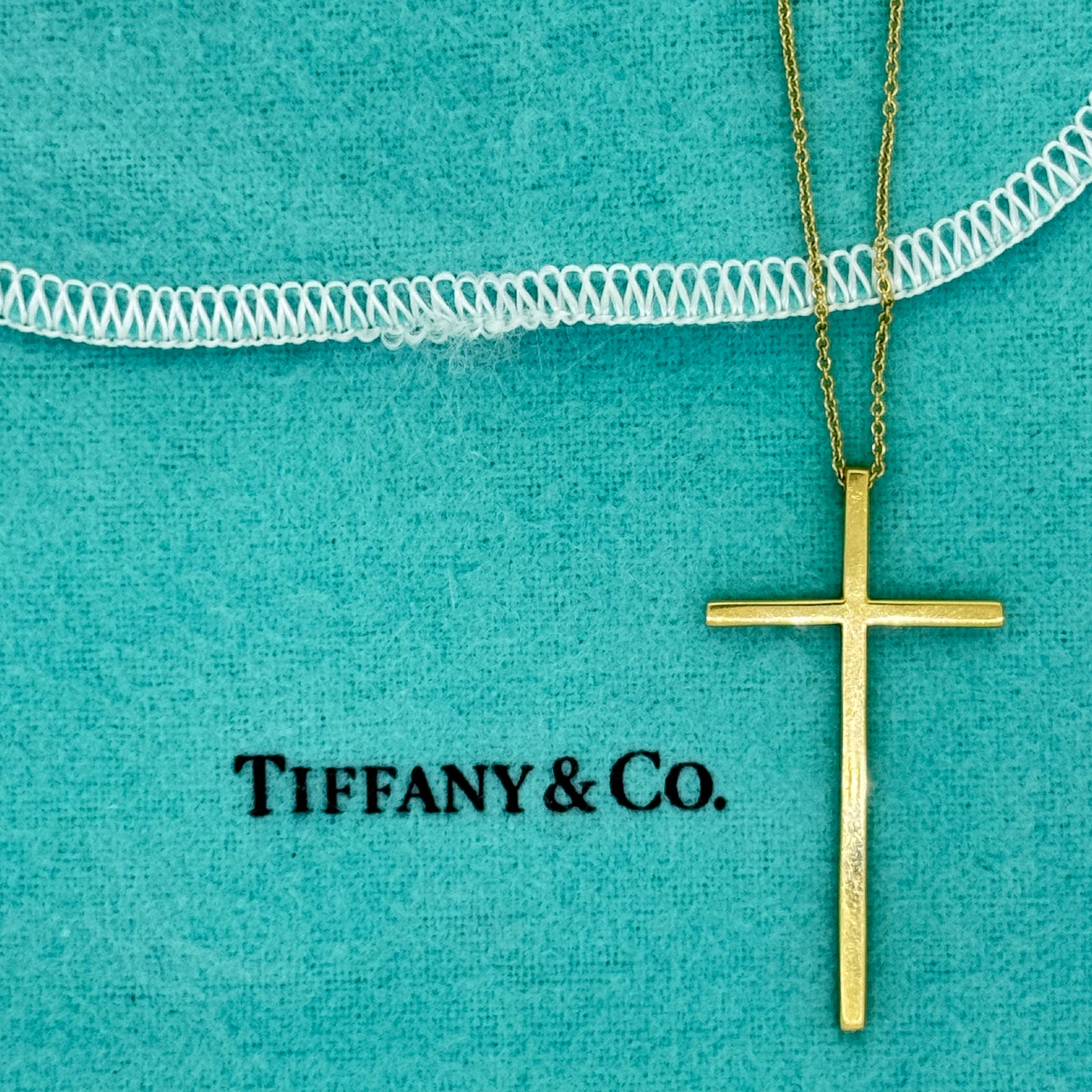 Pre-Loved Tiffany and Co Gold Cross Pendant