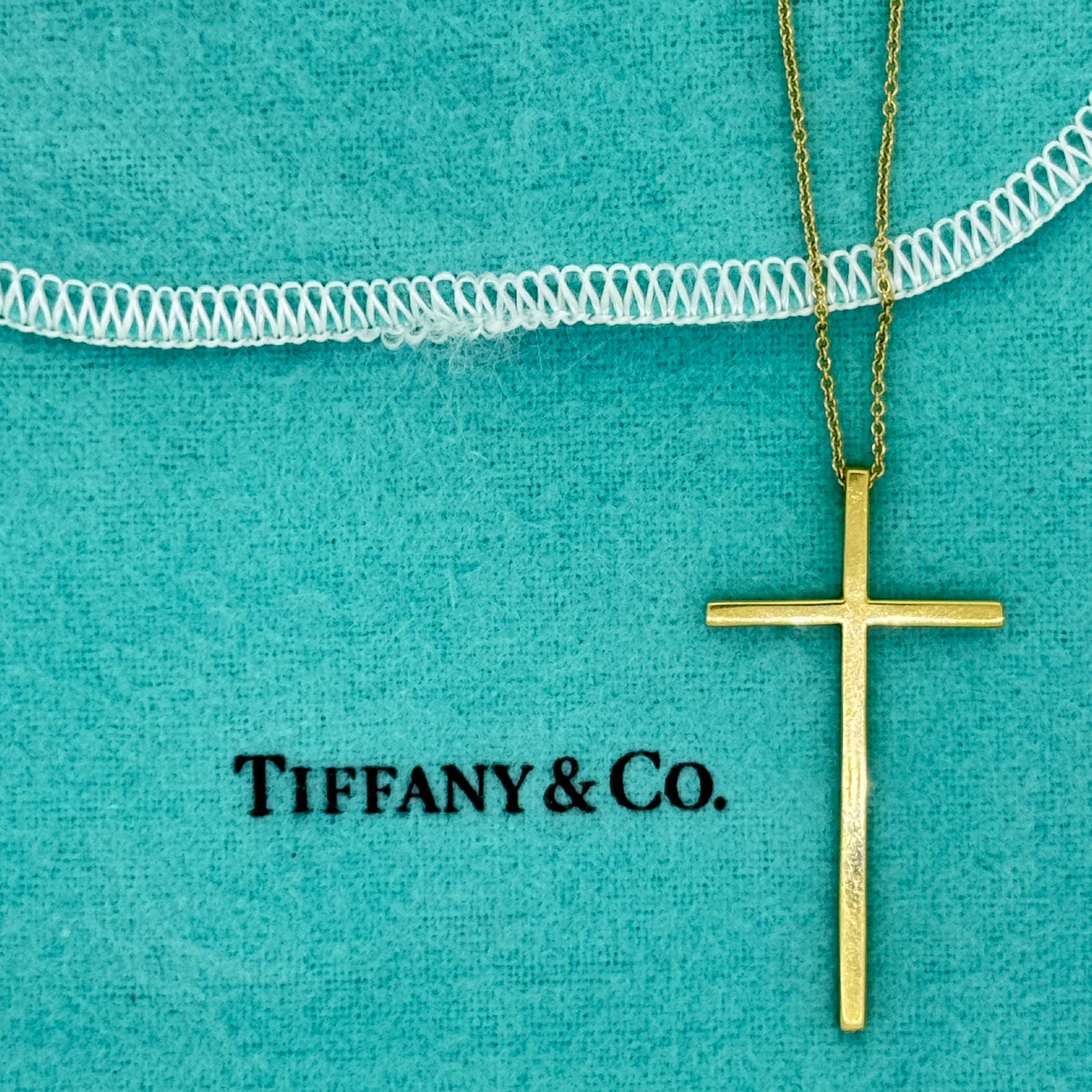 Pre-Loved Tiffany and Co Gold Cross Pendant