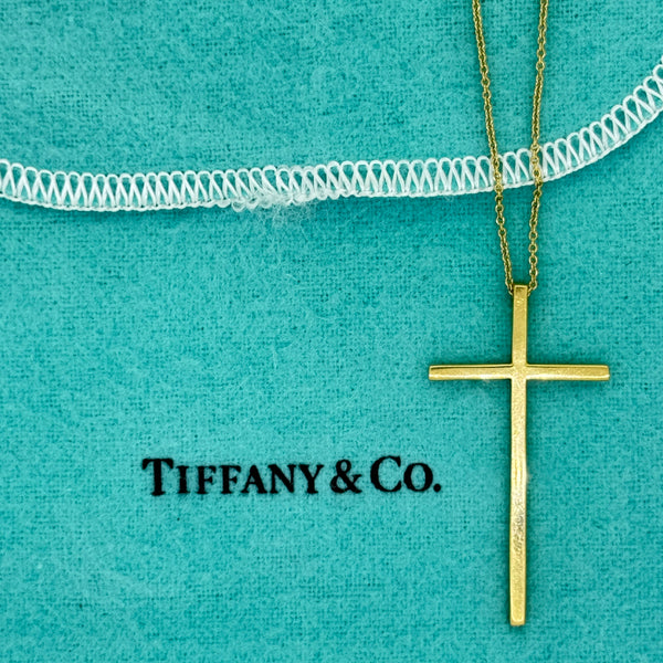 Pre-Loved Tiffany and Co Gold Cross Pendant