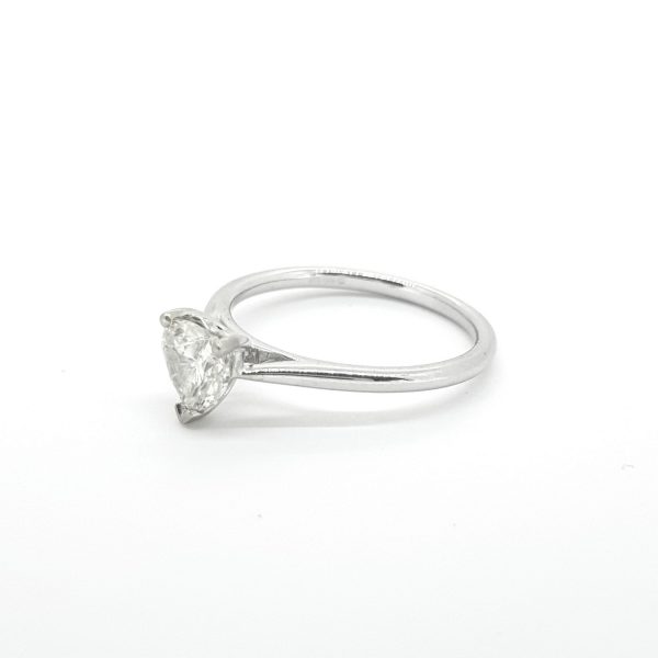 0.70ct Heart Shaped Diamond Solitaire Engagement Ring