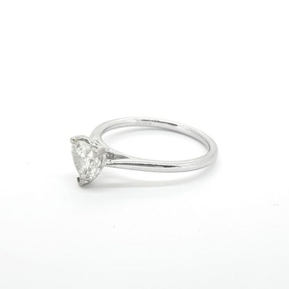 0.70ct Heart Shaped Diamond Solitaire Engagement Ring