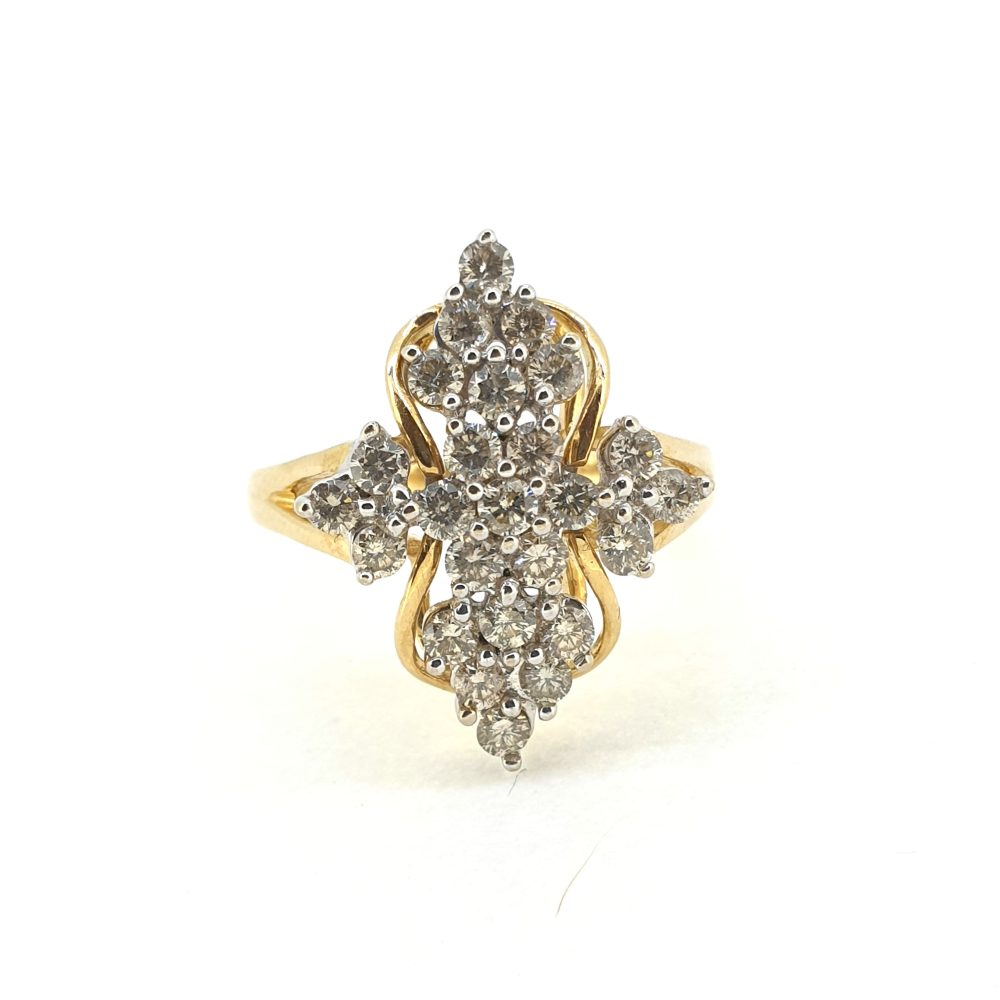 Diamond Cluster Dress Ring, 1.00 carat total