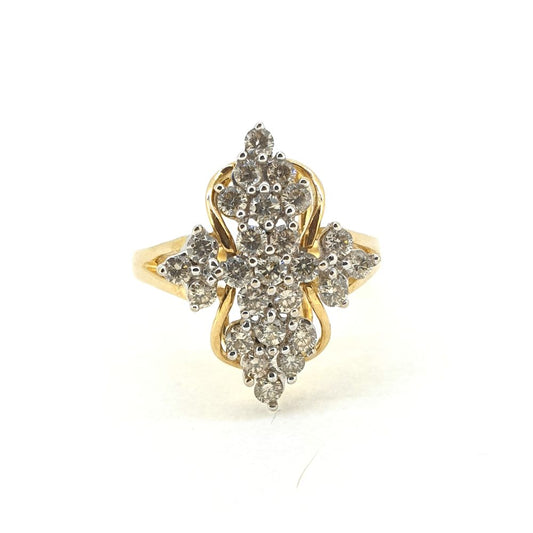 Diamond Cluster Dress Ring, 1.00 carat total