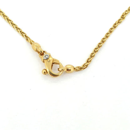 Vintage French Diamond Set Horseshoe Pendant and Chain