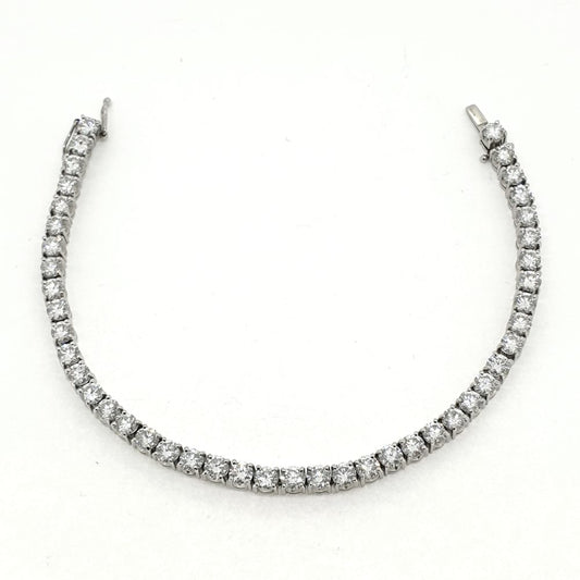 8cts Brilliant Cut Diamond Line Tennis Bracelet in 18ct White Gold