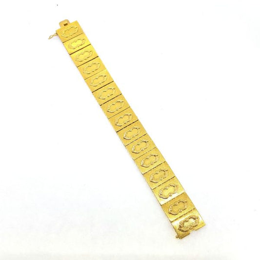 Brevatto 18ct Yellow Decorative Gold Panel Bracelet