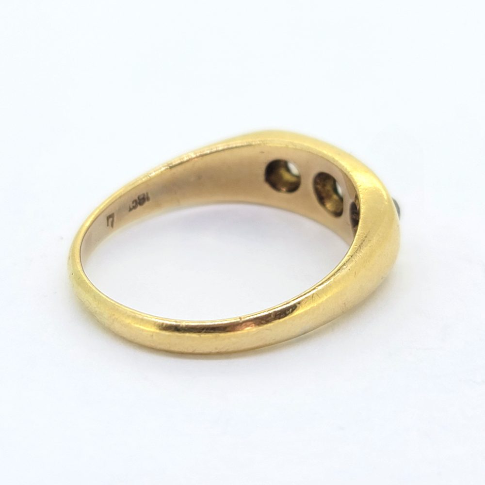 Victorian Antique 0.50ct Old Cut Diamond Three Stone Ring