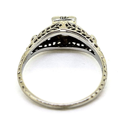 Vintage 0.80ct Old Cut Diamond Solitaire Engagement Ring