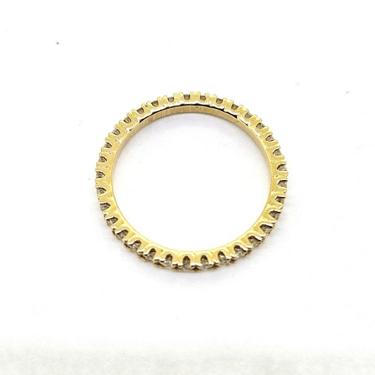0.71ct Diamond Full Eternity Band Ring in Yellow Gold
