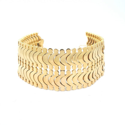 Antique 18ct Yellow Gold Fancy Link Bracelet with Diamonds and Rubies